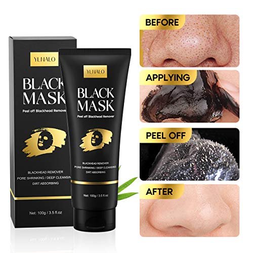 YLNALO Blackhead Remover Mask Kit with Brush and Pimple Extractors - Charcoal Peel Off Facial Mask for Deep Cleansing, 3.5 Fl Oz - görsel 8