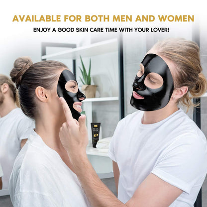 YLNALO Blackhead Remover Mask Kit with Brush and Pimple Extractors - Charcoal Peel Off Facial Mask for Deep Cleansing, 3.5 Fl Oz