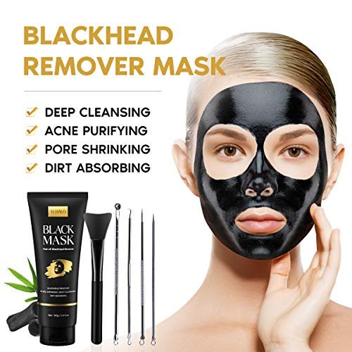 YLNALO Blackhead Remover Mask Kit with Brush and Pimple Extractors - Charcoal Peel Off Facial Mask for Deep Cleansing, 3.5 Fl Oz - görsel 6