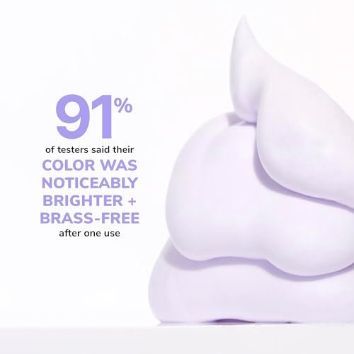 COLOR WOW Color Control Purple Toning + Styling Foam – Instantly Eliminates Brassy Yellow Tones from Blonde, Gray, and Silver Hair – Alcohol-Free, Crunch-Free Styling Foam (6.8 oz) Avelisse
