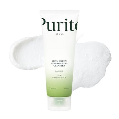 PURITO From Green Deep Foaming Cleanser - pH 5.5, Plant-Based, Vegan, 150ml Avelisse