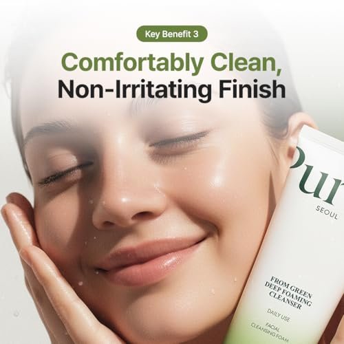 PURITO From Green Deep Foaming Cleanser - pH 5.5, Plant-Based, Vegan, 150ml Avelisse
