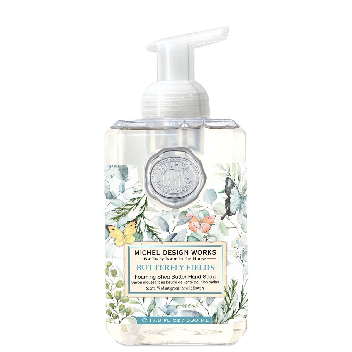 Michel Design Works Foaming Hand Soap, Butterfly Fields – Elegant Liquid Hand Wash, 16.9 oz Avelisse