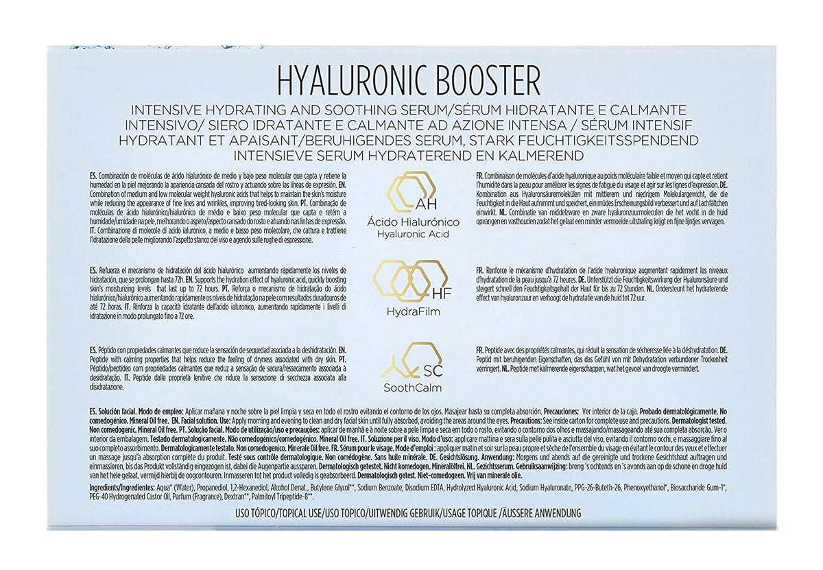 ISDIN Isdinceutics Intensive Hyaluronic Acid and Peptide Booster Facial Serum Ampoules - 10 x 0.06 Fl Oz Avelisse