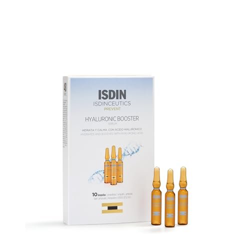 ISDIN Isdinceutics Intensive Hyaluronic Acid and Peptide Booster Facial Serum Ampoules - 10 x 0.06 Fl Oz Avelisse