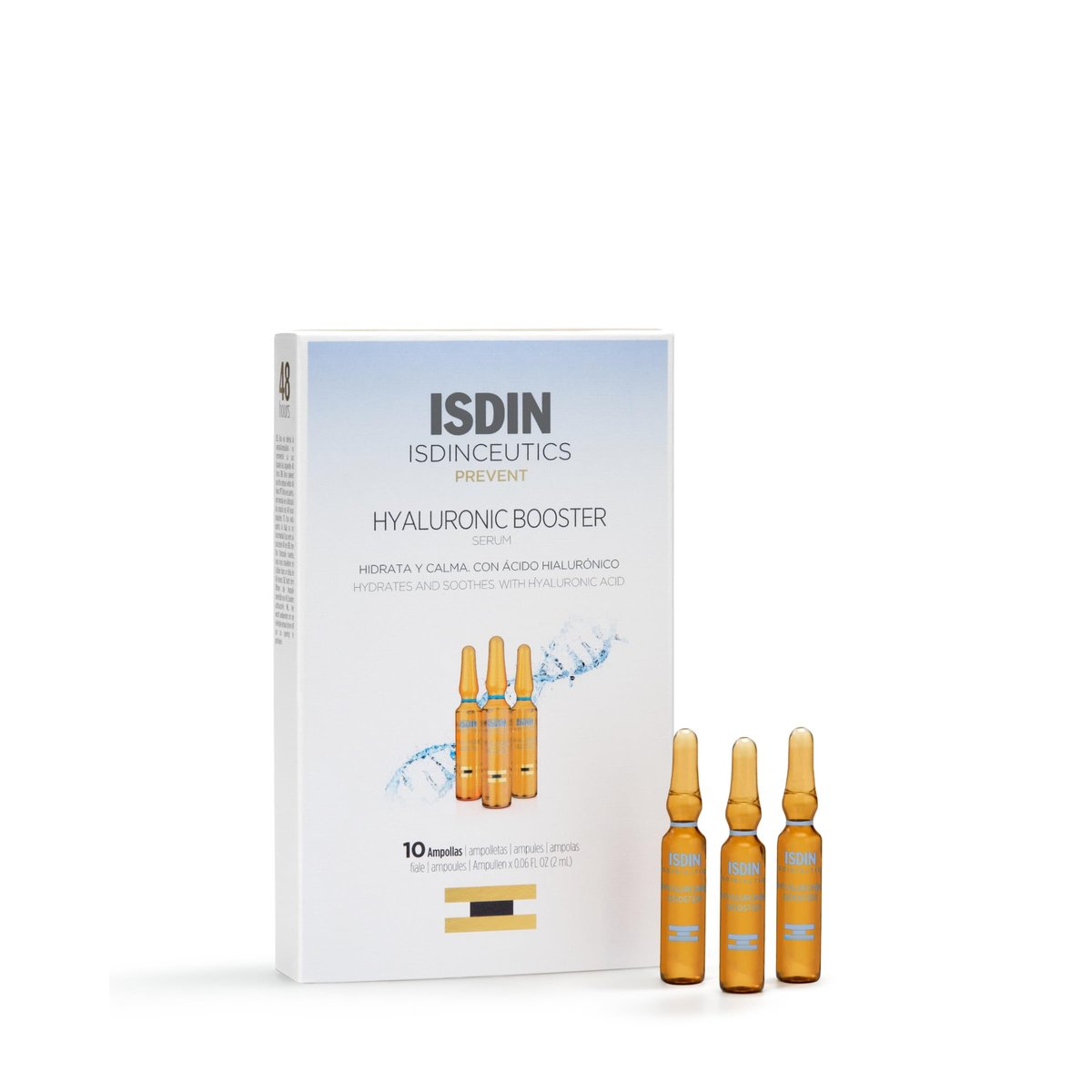 ISDIN Isdinceutics Intensive Hyaluronic Acid and Peptide Booster Facial Serum Ampoules - 10 x 0.06 Fl Oz Avelisse