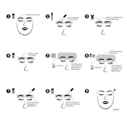 SUNSENT Brow Lamination Kit: DIY Eyebrow Perm for Fluffy, Laminated Brows Lasting 6 Weeks Avelisse