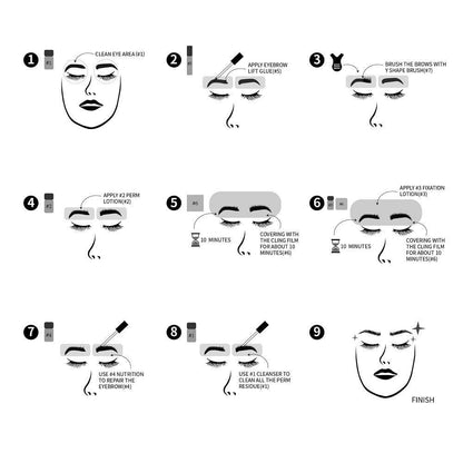 SUNSENT Brow Lamination Kit: DIY Eyebrow Perm for Fluffy, Laminated Brows Lasting 6 Weeks Avelisse