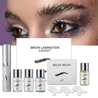 SUNSENT Brow Lamination Kit: DIY Eyebrow Perm for Fluffy, Laminated Brows Lasting 6 Weeks Avelisse