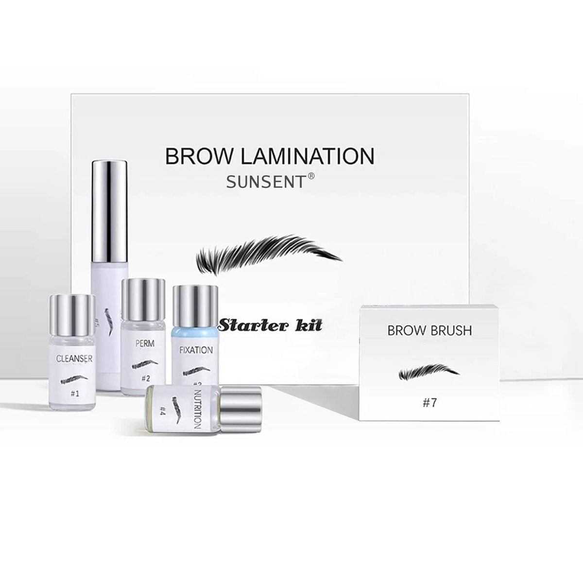SUNSENT Brow Lamination Kit: DIY Eyebrow Perm for Fluffy, Laminated Brows Lasting 6 Weeks Avelisse
