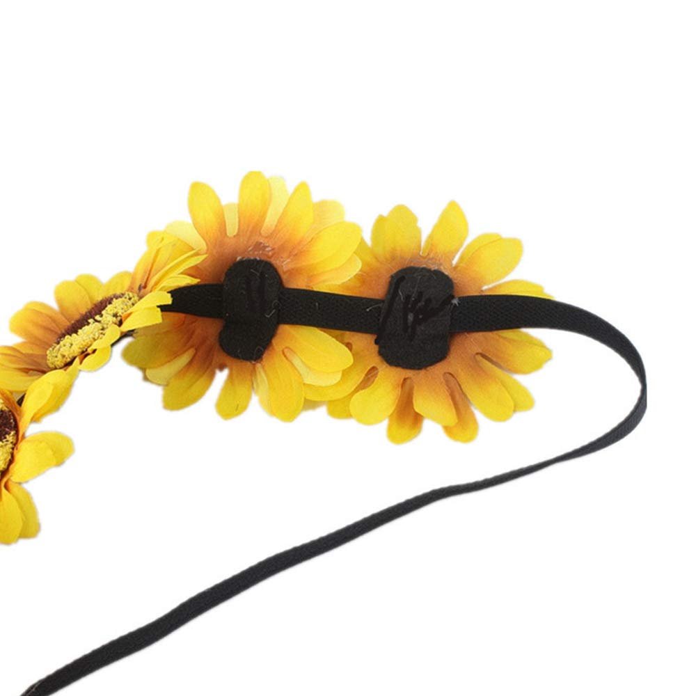 DALJIAFA 4-Pack Halloween Sunflower Headbands – Daisy Flower Hair Hoops for Women, Floral Crown Headpiece for Costume Party & Wedding - görsel 13