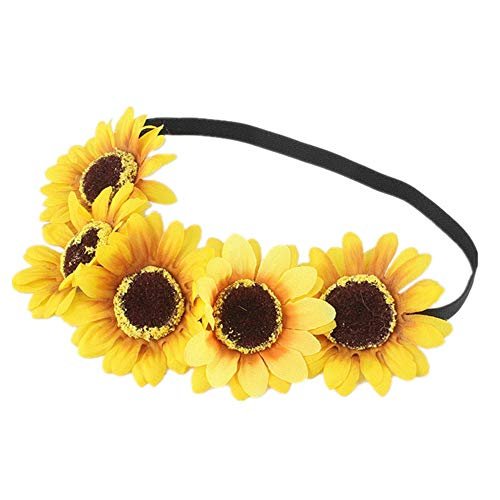DALJIAFA 4-Pack Halloween Sunflower Headbands – Daisy Flower Hair Hoops for Women, Floral Crown Headpiece for Costume Party & Wedding - görsel 10