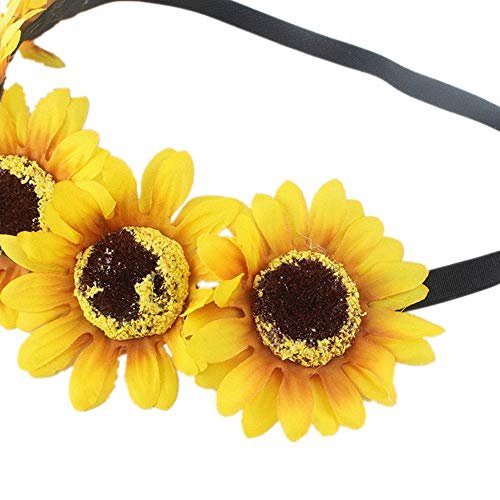 DALJIAFA 4-Pack Halloween Sunflower Headbands – Daisy Flower Hair Hoops for Women, Floral Crown Headpiece for Costume Party & Wedding - görsel 12