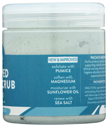 Pacha Soap Sea Mud Whipped Soap Scrub, 8 oz - Natural Exfoliating Body Wash Avelisse