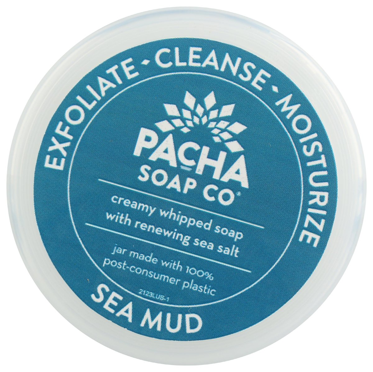 Pacha Soap Sea Mud Whipped Soap Scrub, 8 oz - Natural Exfoliating Body Wash Avelisse