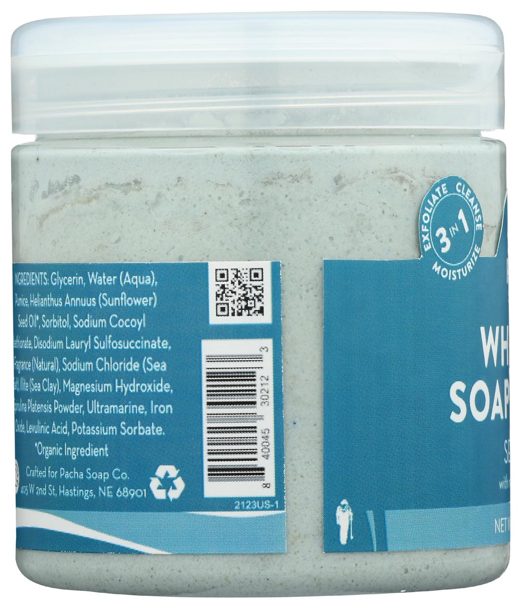 Pacha Soap Sea Mud Whipped Soap Scrub, 8 oz - Natural Exfoliating Body Wash Avelisse