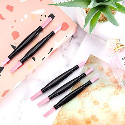 5-Piece Pumice Stone Nail File Polishing Pen Set – Double-Headed Cuticle Pusher & Buffer for Home Salon Use