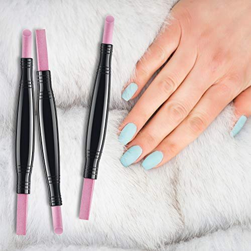 5-Piece Pumice Stone Nail File Polishing Pen Set – Double-Headed Cuticle Pusher & Buffer for Home Salon Use - görsel 11
