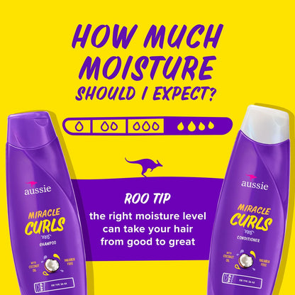 Aussie Miracle Curls 6-Piece Hair Care Set - Shampoo, Conditioner, Deep Conditioner, Refresher Gel, Detangling Milk & Oil Treatment (55.8 Fl Oz Total) Avelisse