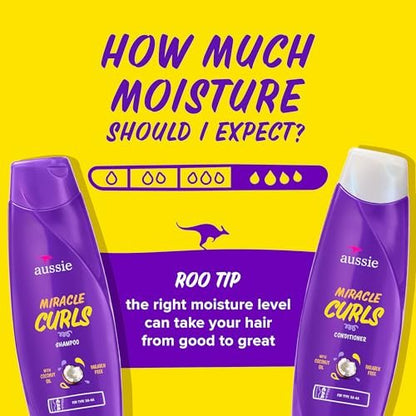 Aussie Miracle Curls 6-Piece Hair Care Set - Shampoo, Conditioner, Deep Conditioner, Refresher Gel, Detangling Milk & Oil Treatment (55.8 Fl Oz Total) Avelisse