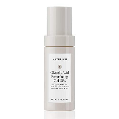 Naturium Glycolic Acid Resurfacing Gel 10% - AHA Exfoliating Gel with Natural Fruit Acids, 3.0 oz Avelisse