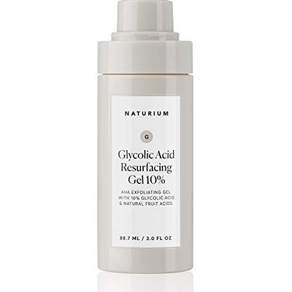 Naturium Glycolic Acid Resurfacing Gel 10% - AHA Exfoliating Gel with Natural Fruit Acids, 3.0 oz Avelisse