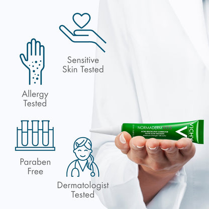Vichy Normaderm S.O.S Acne Rescue Spot Corrector - 10% Sulfur, Niacinamide & Glycolic Acid Acne Spot Treatment for Sensitive Skin, 0.68 Fl Oz Avelisse