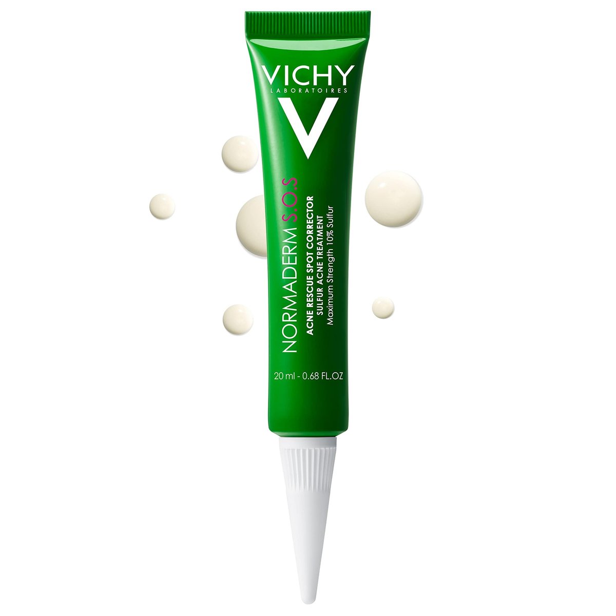 Vichy Normaderm S.O.S Acne Rescue Spot Corrector - 10% Sulfur, Niacinamide & Glycolic Acid Acne Spot Treatment for Sensitive Skin, 0.68 Fl Oz Avelisse