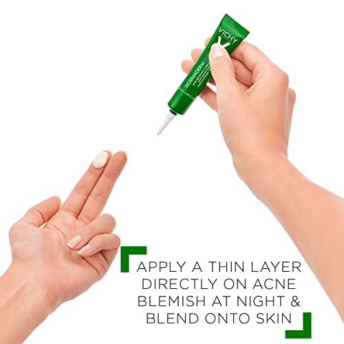 Vichy Normaderm S.O.S Acne Rescue Spot Corrector - 10% Sulfur, Niacinamide & Glycolic Acid Acne Spot Treatment for Sensitive Skin, 0.68 Fl Oz Avelisse