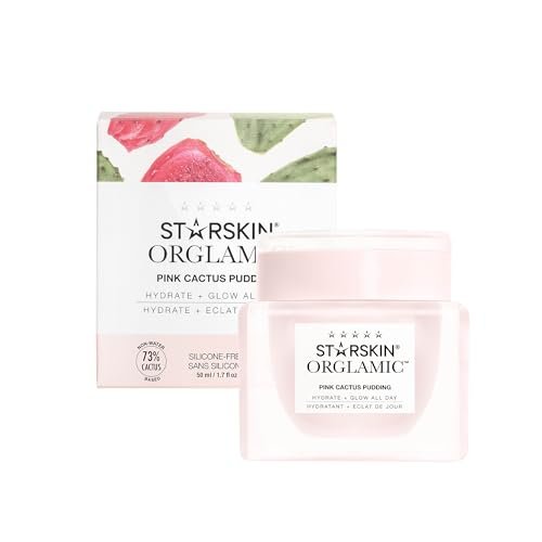 STARSKIN Orglamic Pink Cactus Pudding – Hydrating & Nourishing Face Cream with Prickly Pear Cactus Seed Oil & Hyaluronic Acid, 99.3% Natural, K-Beauty Moisturizer for All Skin Types, 50ml - görsel 2