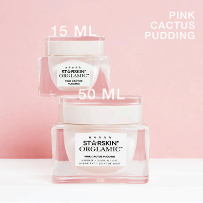 STARSKIN Orglamic Pink Cactus Pudding – Hydrating & Nourishing Face Cream with Prickly Pear Cactus Seed Oil & Hyaluronic Acid, 99.3% Natural, K-Beauty Moisturizer for All Skin Types, 50ml