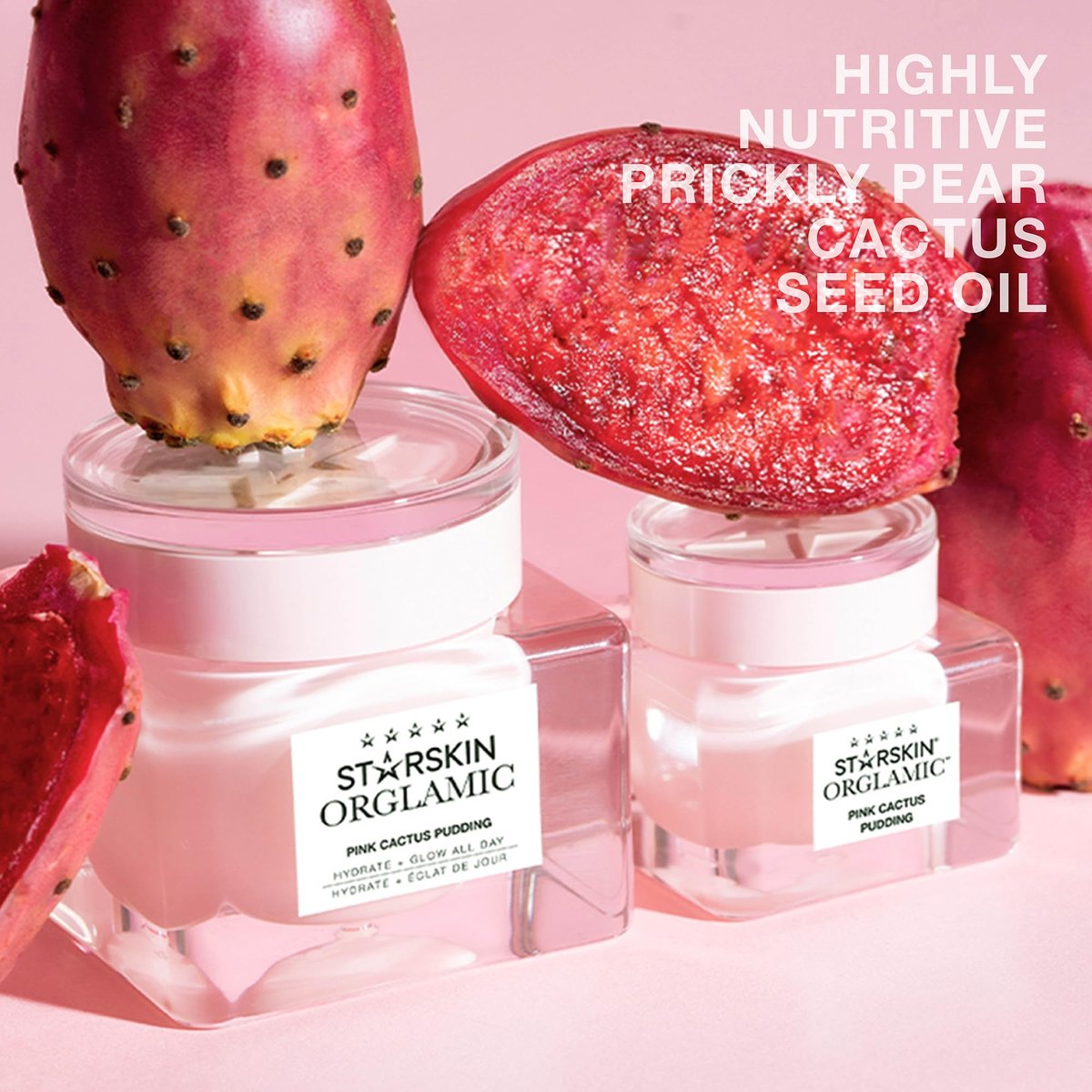 STARSKIN Orglamic Pink Cactus Pudding – Hydrating & Nourishing Face Cream with Prickly Pear Cactus Seed Oil & Hyaluronic Acid, 99.3% Natural, K-Beauty Moisturizer for All Skin Types, 50ml - görsel 9