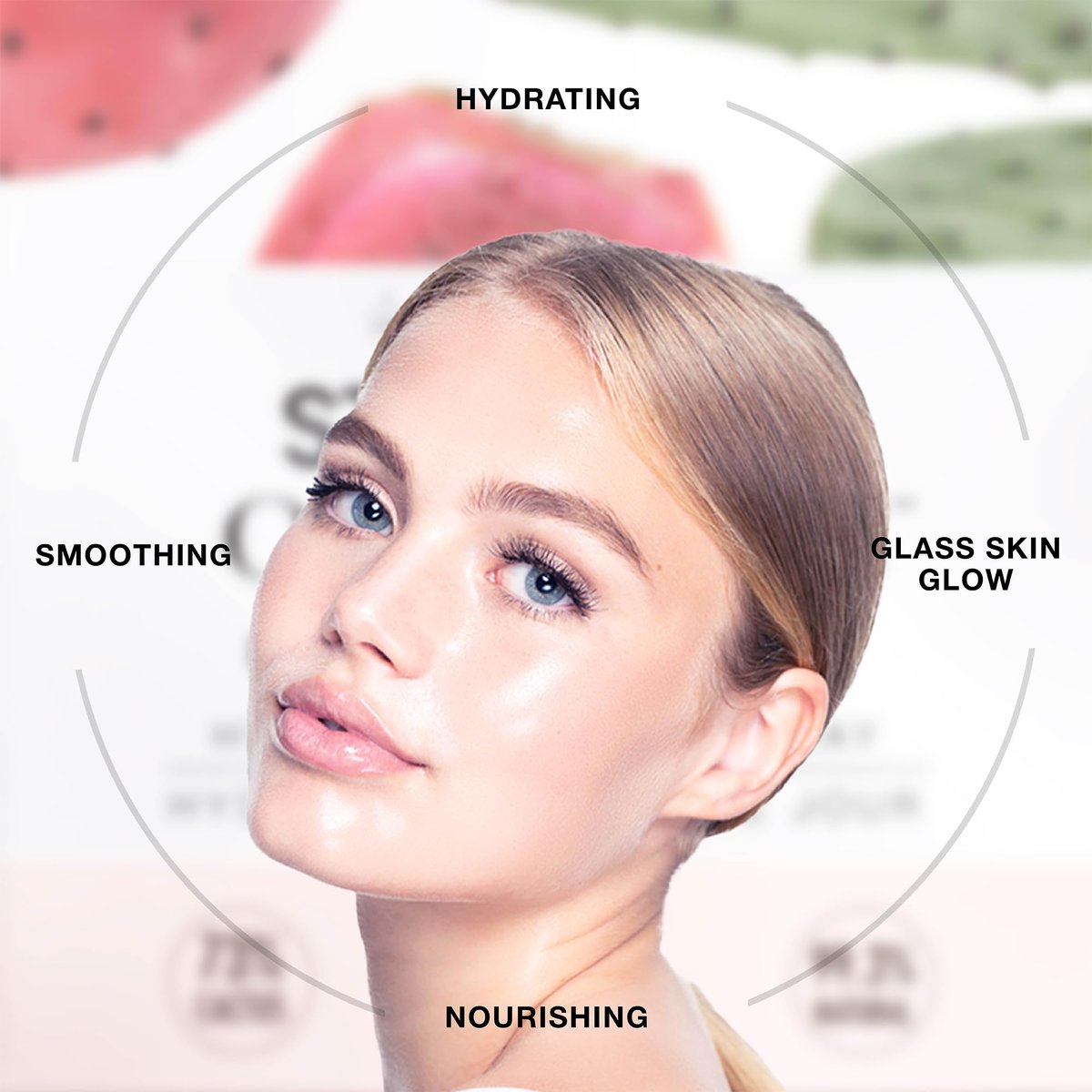 STARSKIN Orglamic Pink Cactus Pudding – Hydrating & Nourishing Face Cream with Prickly Pear Cactus Seed Oil & Hyaluronic Acid, 99.3% Natural, K-Beauty Moisturizer for All Skin Types, 50ml - görsel 3