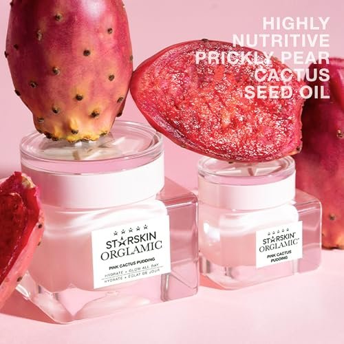 STARSKIN Orglamic Pink Cactus Pudding – Hydrating & Nourishing Face Cream with Prickly Pear Cactus Seed Oil & Hyaluronic Acid, 99.3% Natural, K-Beauty Moisturizer for All Skin Types, 50ml - görsel 10