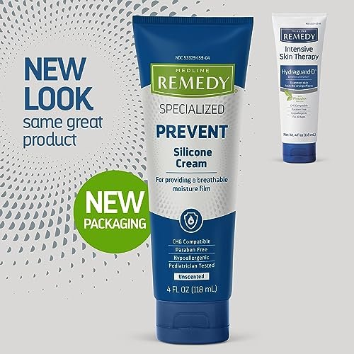 Medline Remedy Specialized Silicone Cream Unscented 4 fl oz - Gentle Breathable Barrier for Dry Cracked Skin, Paraben-free Hypoallergenic Care - görsel 3