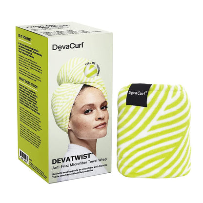 DevaCurl DevaTwist Anti-Frizz Microfiber Towel Wrap – Hands-Free Hair Drying Avelisse