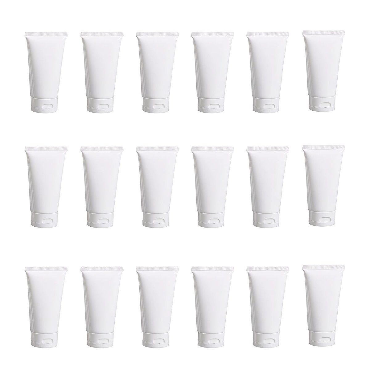 20 Pack 30ml Refillable Squeeze Bottles - Soft Plastic Travel Tubes with Flip Cap, Empty Mini Portable Containers for Lotion, Shampoo, Cream, Liquid Toiletries - Travel Essentials - görsel 1