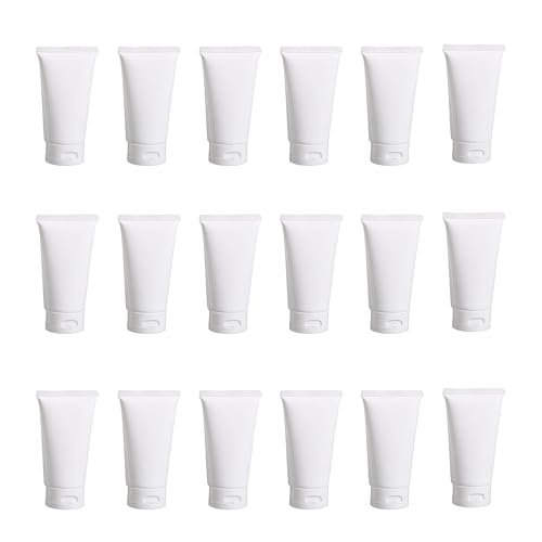 20 Pack 30ml Refillable Squeeze Bottles - Soft Plastic Travel Tubes with Flip Cap, Empty Mini Portable Containers for Lotion, Shampoo, Cream, Liquid Toiletries - Travel Essentials - görsel 2