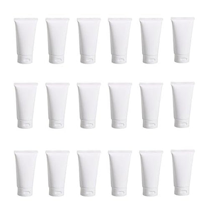 20 Pack 30ml Refillable Squeeze Bottles - Soft Plastic Travel Tubes with Flip Cap, Empty Mini Portable Containers for Lotion, Shampoo, Cream, Liquid Toiletries - Travel Essentials