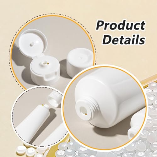 20 Pack 30ml Refillable Squeeze Bottles - Soft Plastic Travel Tubes with Flip Cap, Empty Mini Portable Containers for Lotion, Shampoo, Cream, Liquid Toiletries - Travel Essentials - görsel 6