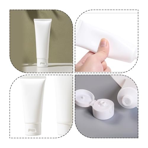 20 Pack 30ml Refillable Squeeze Bottles - Soft Plastic Travel Tubes with Flip Cap, Empty Mini Portable Containers for Lotion, Shampoo, Cream, Liquid Toiletries - Travel Essentials - görsel 8