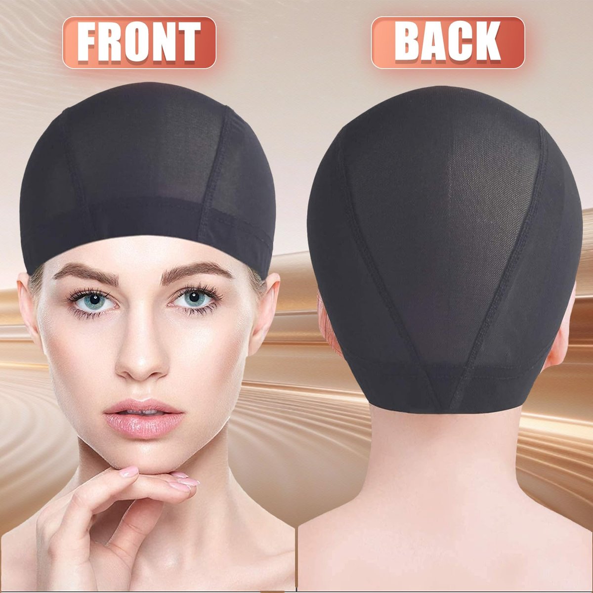 Smilco Mesh Wig Cap 6 Pack – Stretchable – Pack Quantity: 6 caps – Image 9
