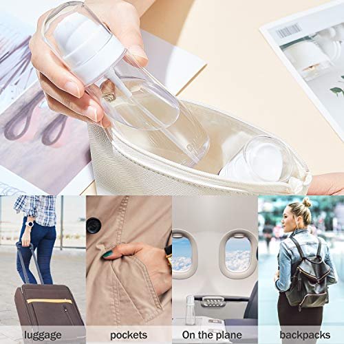 Yolaist Small Spray Bottle with Fine Mist, 2 Pack 3.4oz/100ml TSA Approved Travel Size, Refillable Empty Mister Spray Bottles for Hair, Face, Plants, Cleaning, Cosmetics & Essential Oils - görsel 14