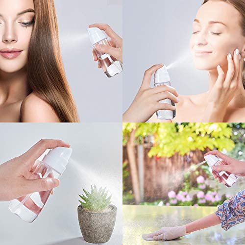 Yolaist Small Spray Bottle with Fine Mist, 2 Pack 3.4oz/100ml TSA Approved Travel Size, Refillable Empty Mister Spray Bottles for Hair, Face, Plants, Cleaning, Cosmetics & Essential Oils - görsel 10