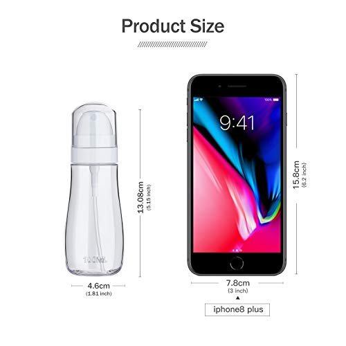 Yolaist Small Spray Bottle with Fine Mist, 2 Pack 3.4oz/100ml TSA Approved Travel Size, Refillable Empty Mister Spray Bottles for Hair, Face, Plants, Cleaning, Cosmetics & Essential Oils - görsel 12