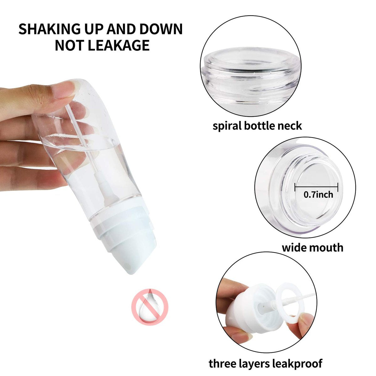 Yolaist Small Spray Bottle with Fine Mist, 2 Pack 3.4oz/100ml TSA Approved Travel Size, Refillable Empty Mister Spray Bottles for Hair, Face, Plants, Cleaning, Cosmetics & Essential Oils - görsel 7