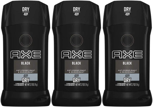 AXE Black Antiperspirant Deodorant Stick, 2.7 oz (Pack of 3) – Long-Lasting Odor and Wetness Protection Avelisse