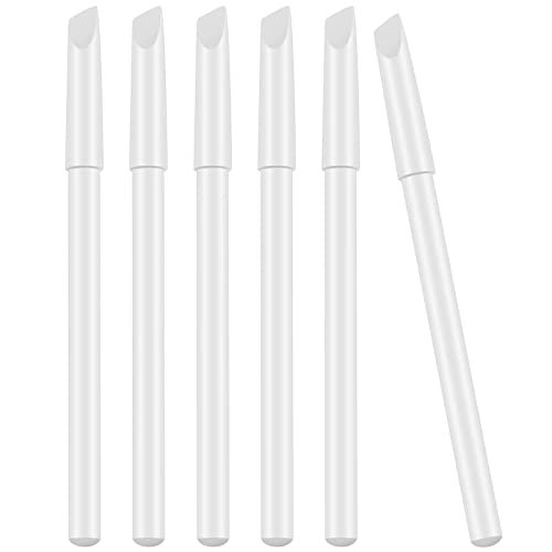 6-Piece White Nail Pencils 2-in-1 with Cuticle Pusher for French Manicure - Nail Whitening Kit - görsel 2