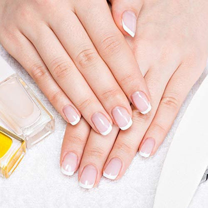 6-Piece White Nail Pencils 2-in-1 with Cuticle Pusher for French Manicure - Nail Whitening Kit