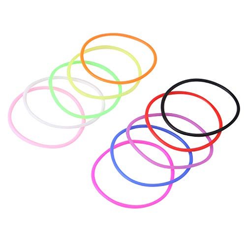 Senkary 120 Pack Silicone Jelly Bracelets - Stretchy 80s Rubber Bracelets for Party Favors, Women, Kids, Girls (10 Colors) Avelisse